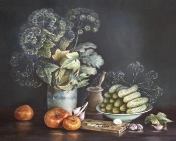Still life with vegetables and dill. Kravchenko Yuliya