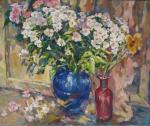Bocharova Anna. White phlox in a blue vase