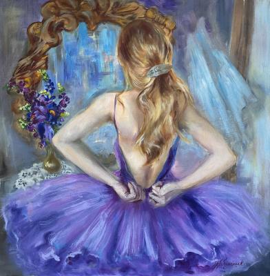Ballerina in front of a mirror