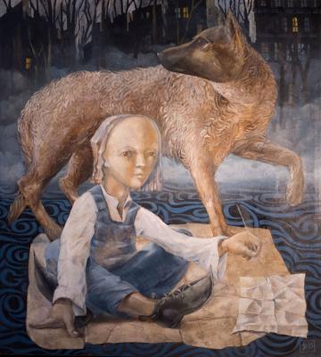 Boy with Dog. Ivanov Dmitriy