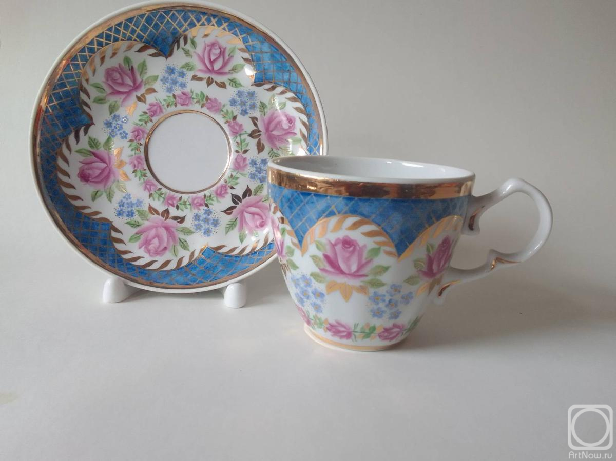 Andreeva Marina. Cup and saucer "Roses"