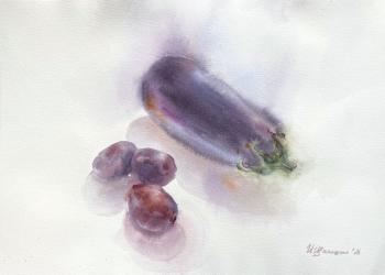 Plums and eggplant. Schipitsyna Irina
