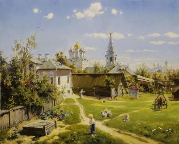 Moscow Courtyard (copy of a painting by V. Polenov). Aleksandrov Vladimir
