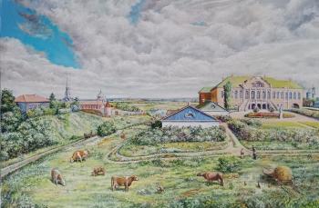 View of the Tulinovs' estate. Voronezh of the 19th century. Zhilyaev Roman