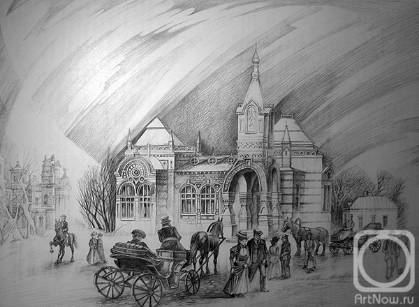 Картина. Герасимов Владимир. Старая Москва. Царский павильон на Ходынском поле