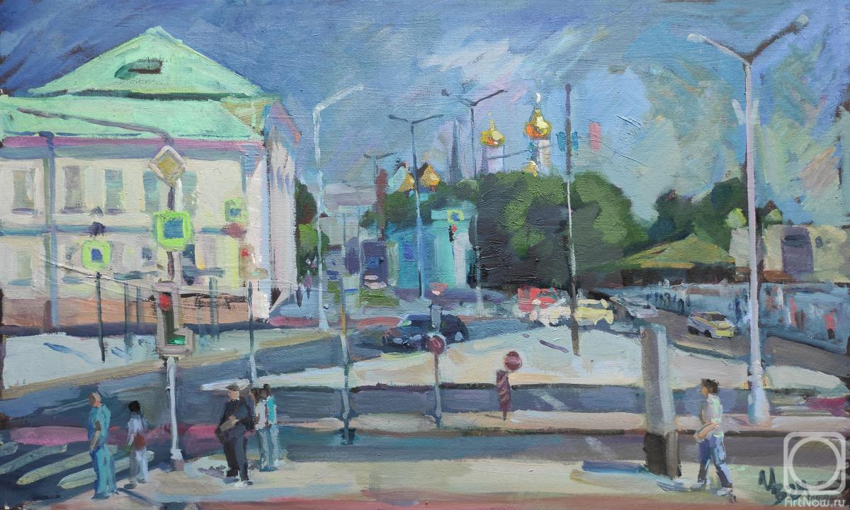 Картина маслом на холсте. Вольвак Инна. На Кропоткинской