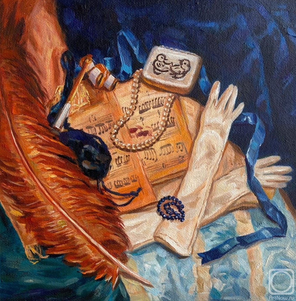 Картина маслом на холсте. Камский Савелий. Театральные принадлежности