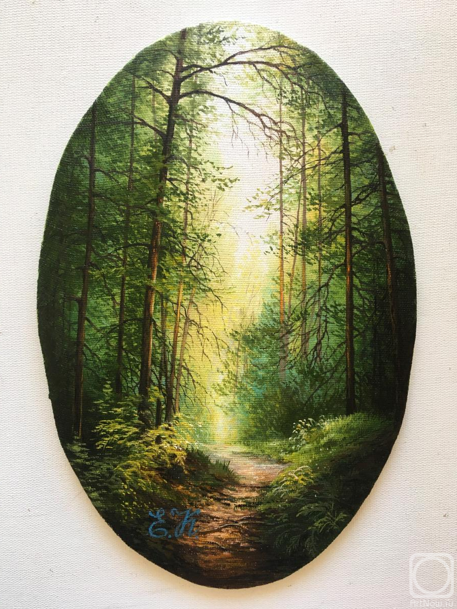 Картина маслом на холсте. Кораблева Елена. Лес. Лето