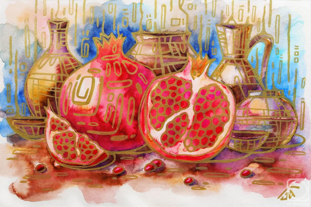 Картина. Беласла Юлия. Натюрморт с гранатами I