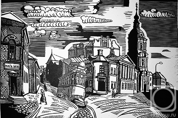 Картина. Герасимов Владимир. Трамвайные истории. Яузские Ворота (Москва)