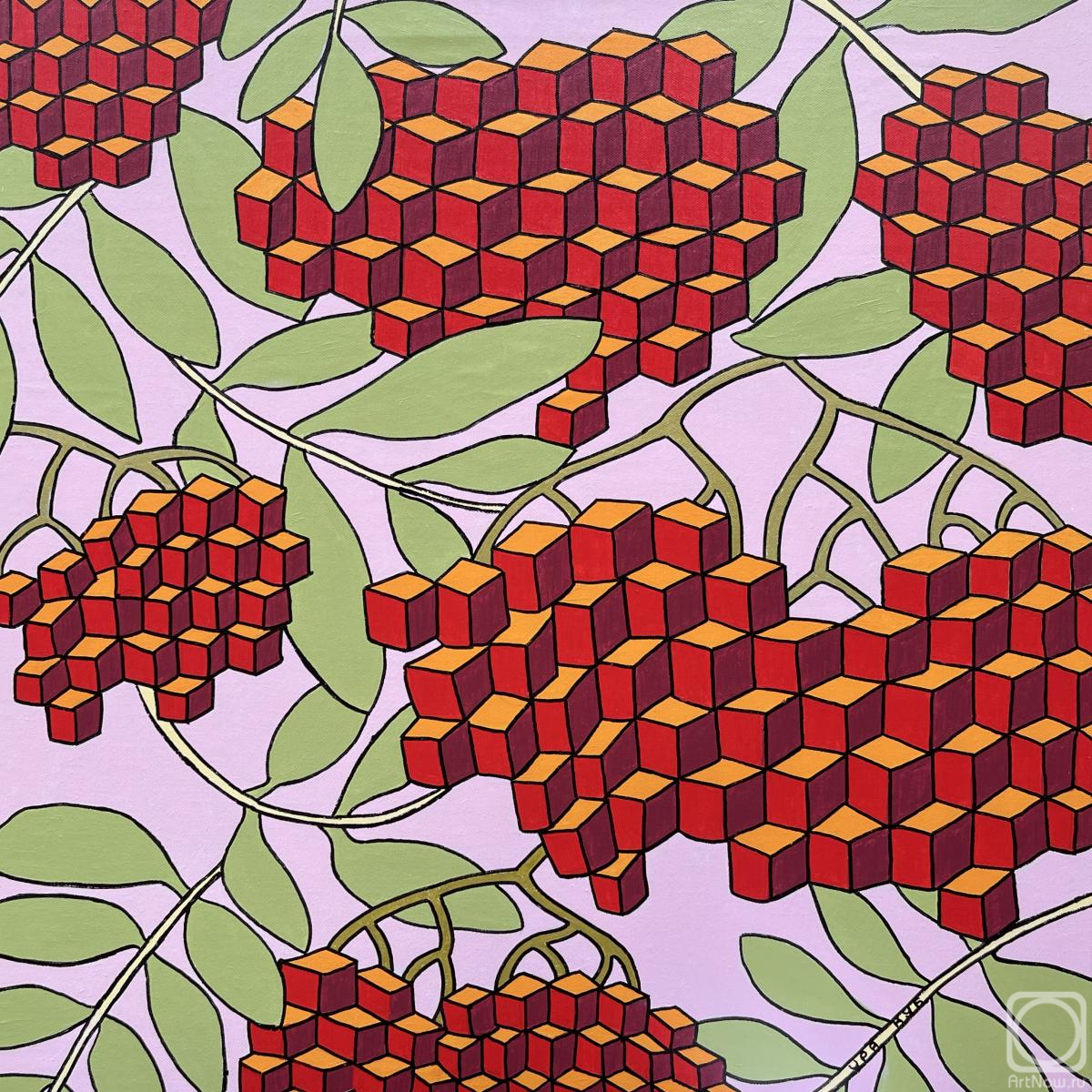 Картина. Гвоздецкая Ирина. Рябина красная