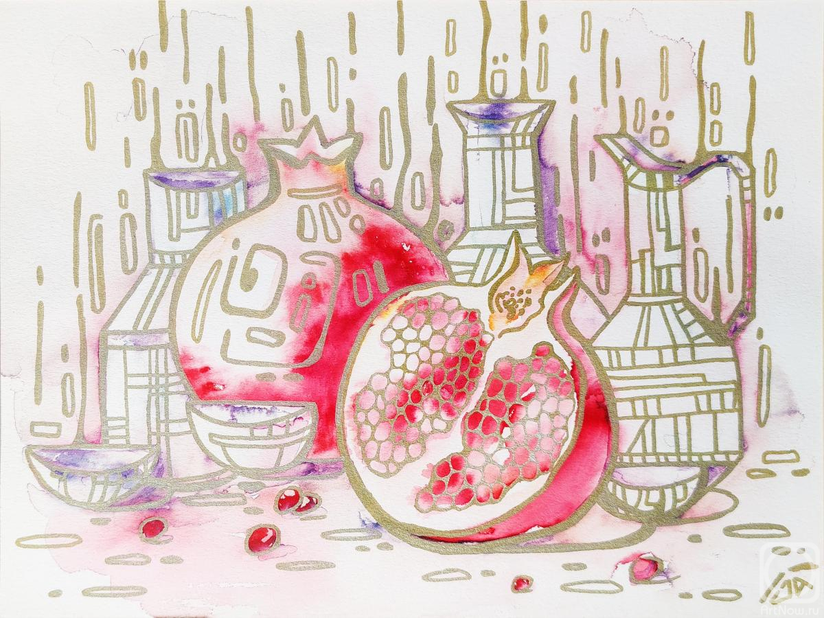 Картина. Беласла Юлия. Натюрморт с гранатами II