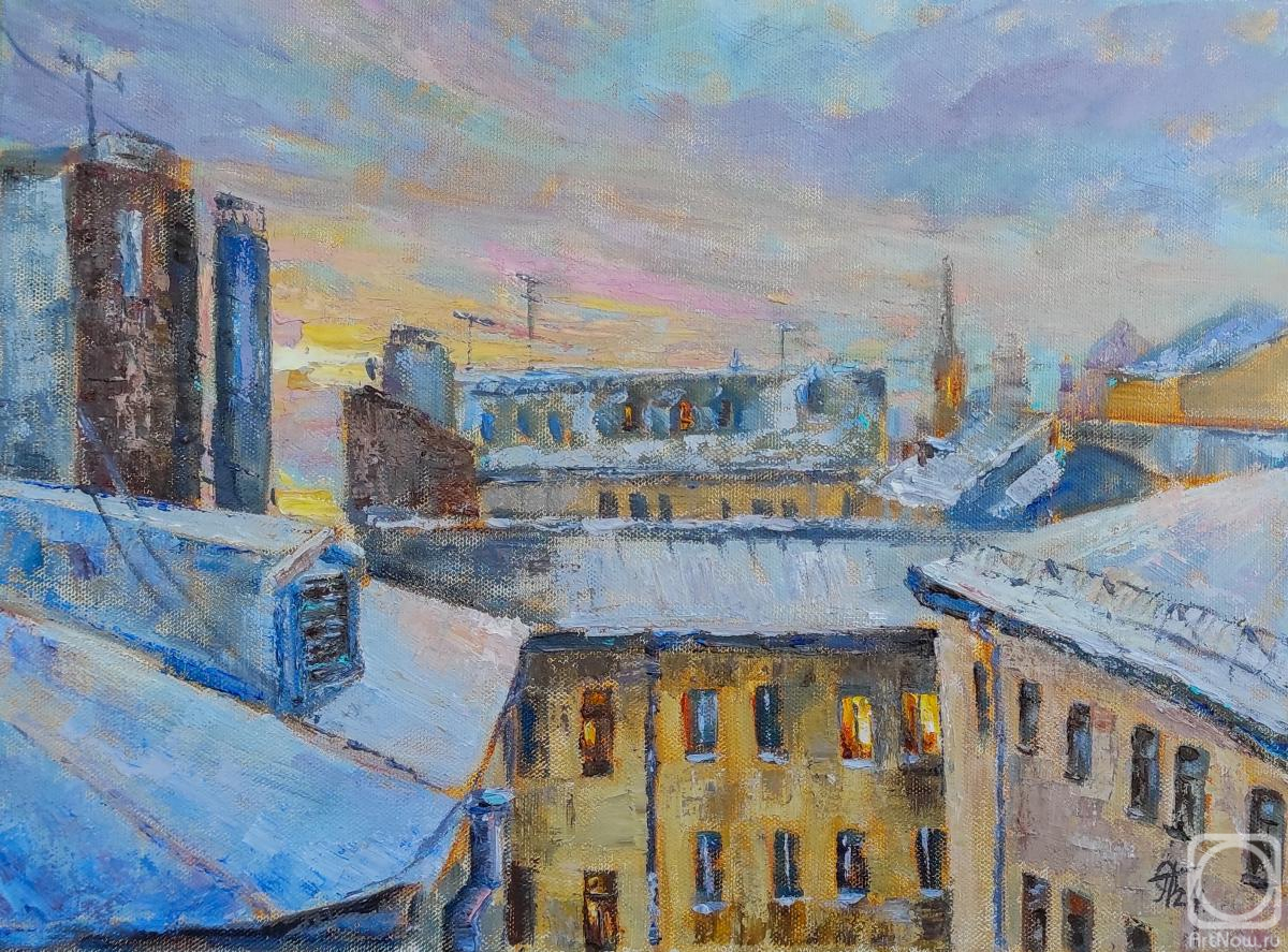 Картина маслом на холсте. Пономаренко Ольга. Светает