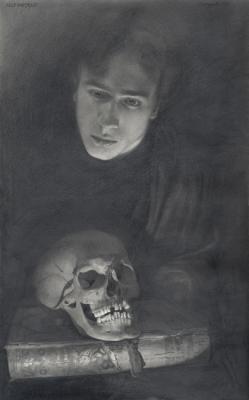 Selfportrait with a Skull