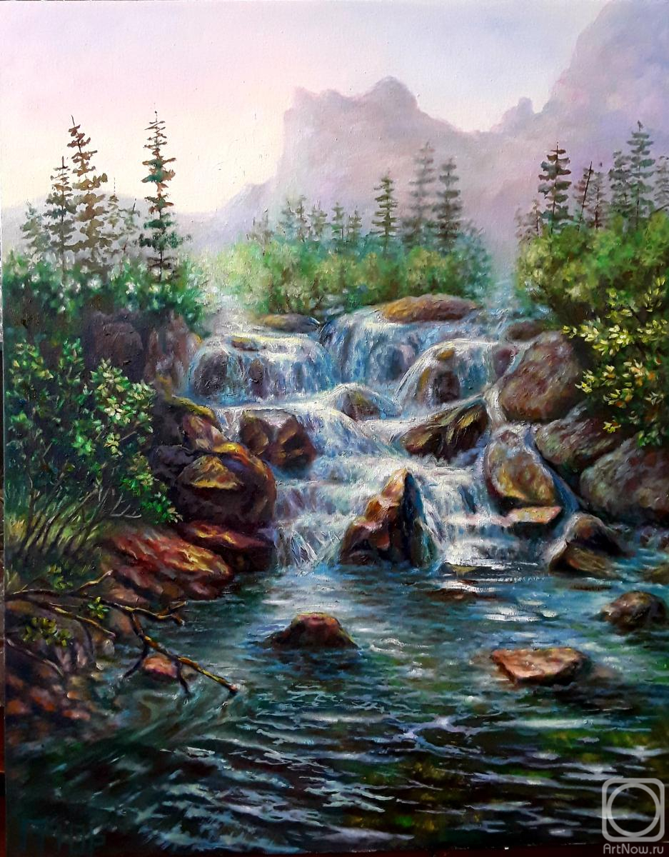 Картина. Гришутина Татьяна. Прохлада с гор струится водопадом