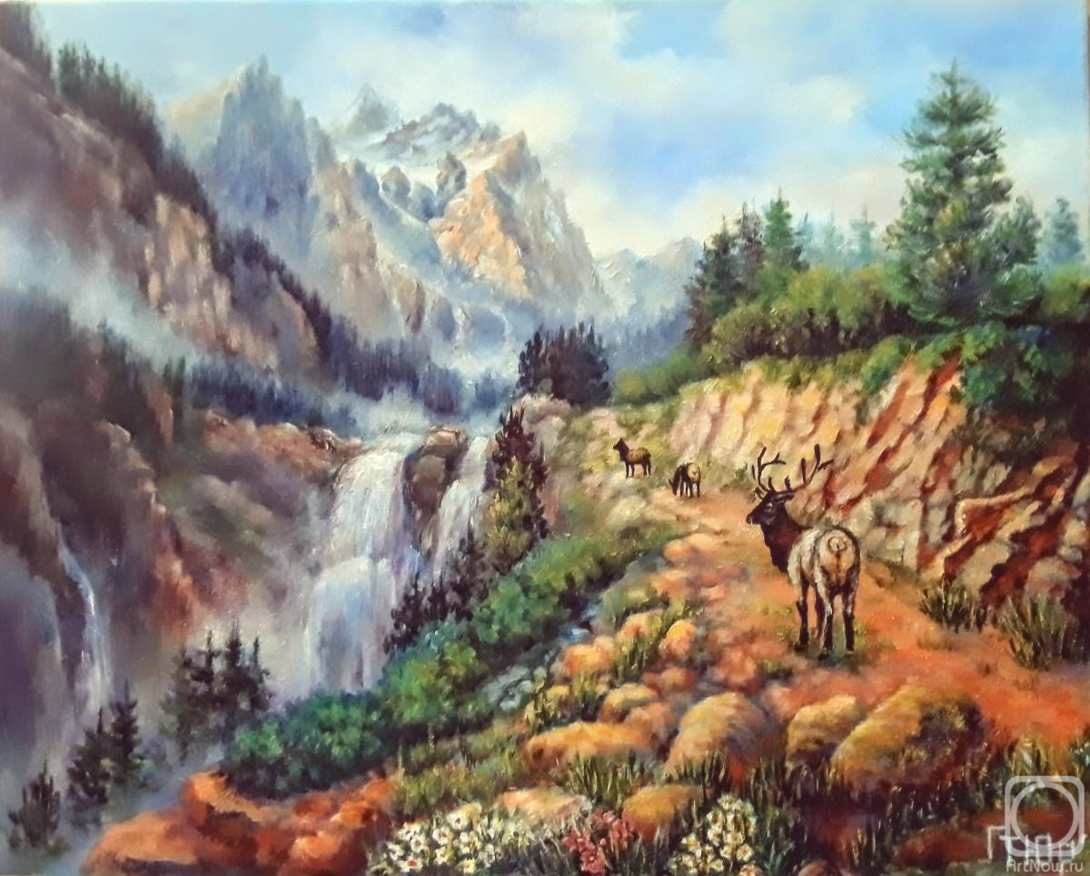 Картина. Гришутина Татьяна. В краю гор и водопадов