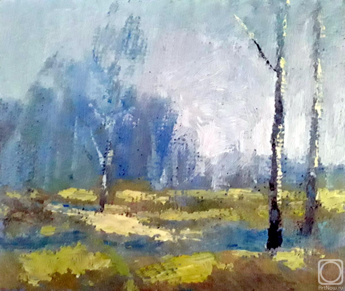 Картина маслом на холсте. Кнэхт Александр. В апреле