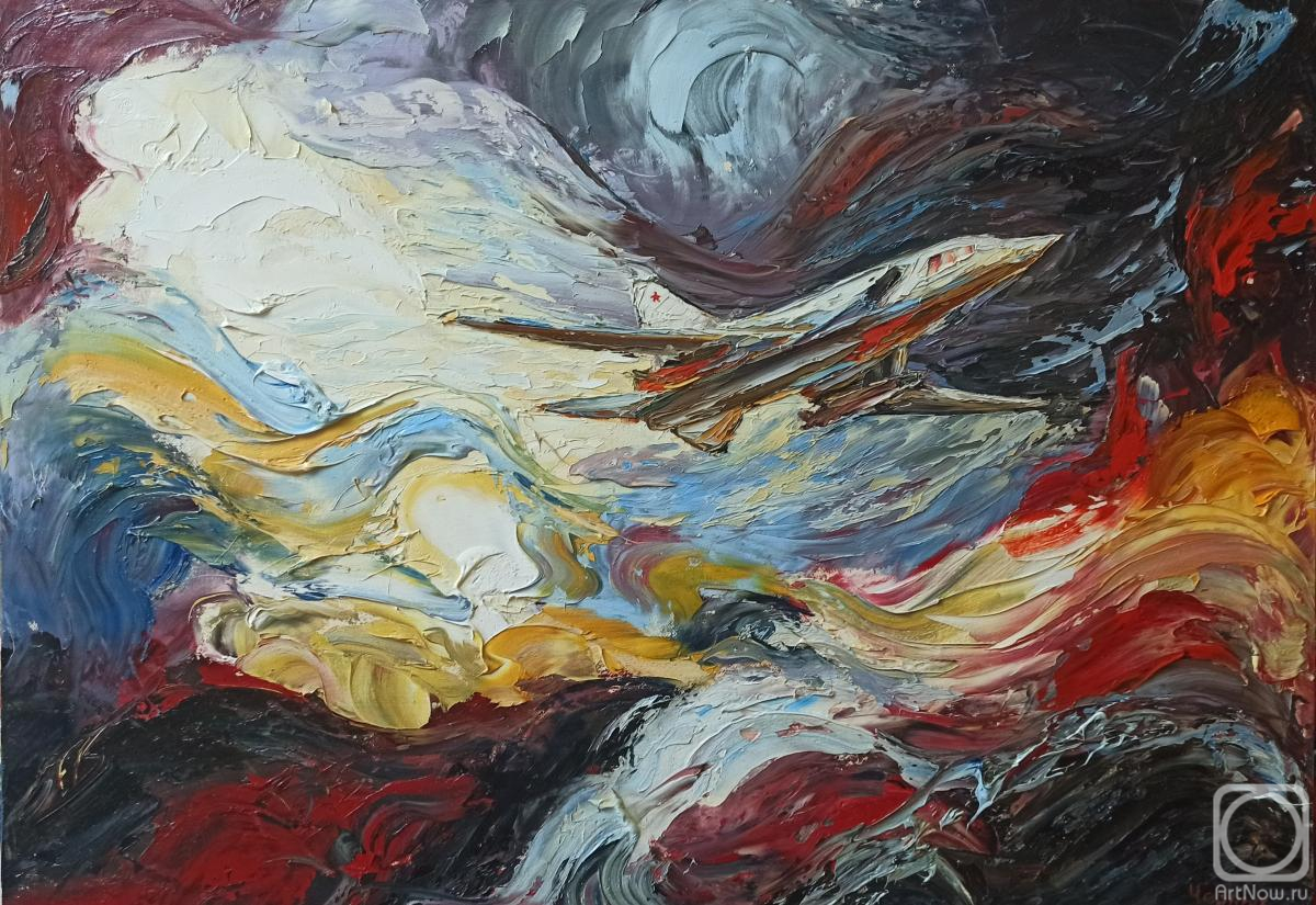 Картина маслом на холсте. Черных Василий. Сквозь стихии