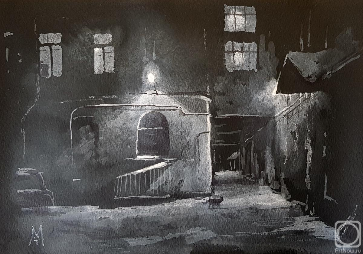 Картина. Мовсисян Тигран. Питерский ночной двор