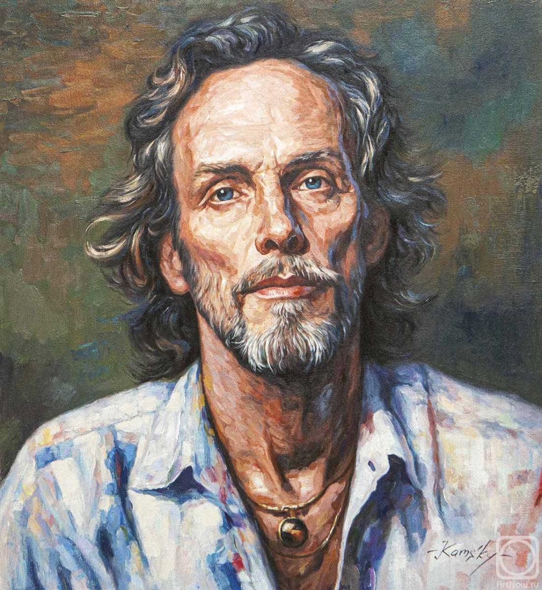 Картина маслом на холсте. Камский Савелий. Савелий Камский. Автопортрет