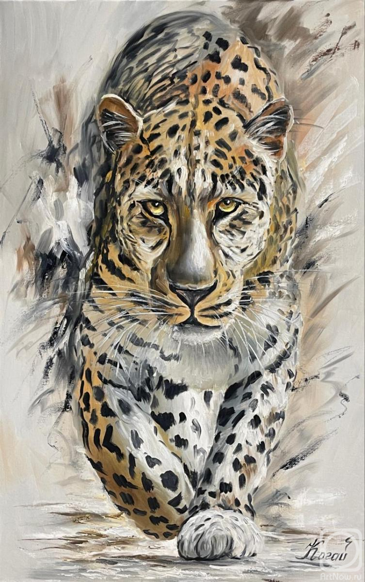 Картина маслом на холсте. Когай Жанна. Тени саванны