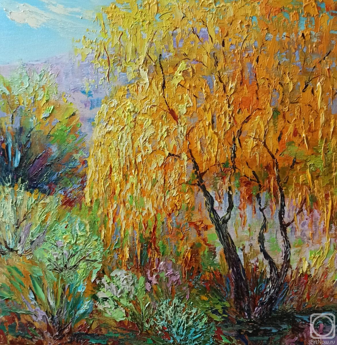 Картина маслом на холсте. Черных Василий. Золотая осень