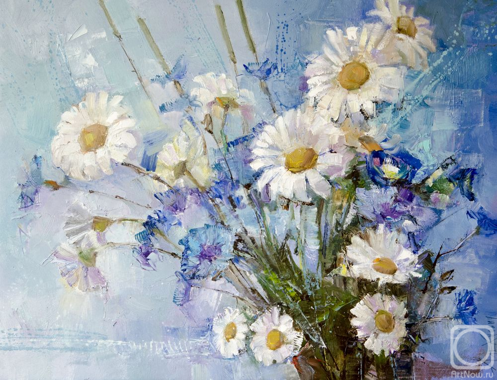 Картина маслом на холсте. Алехнович Геннадий. Полевые