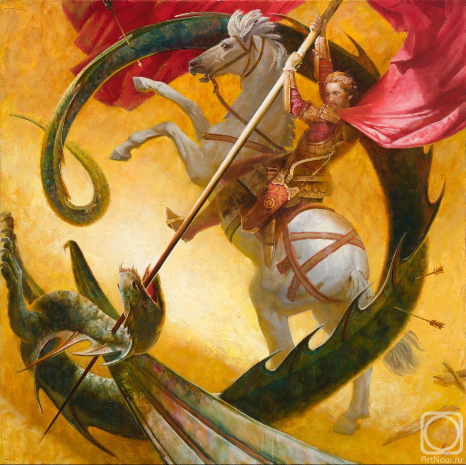 Картина маслом на холсте. Мелентьев Антон. Вечный бой