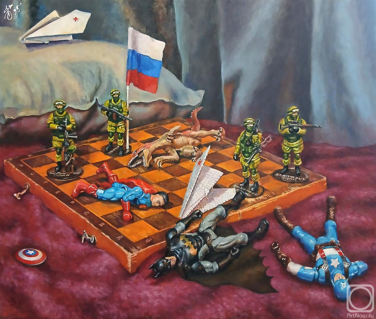 Картина маслом на холсте. Барышевский Олeг. Большая шахматная доска