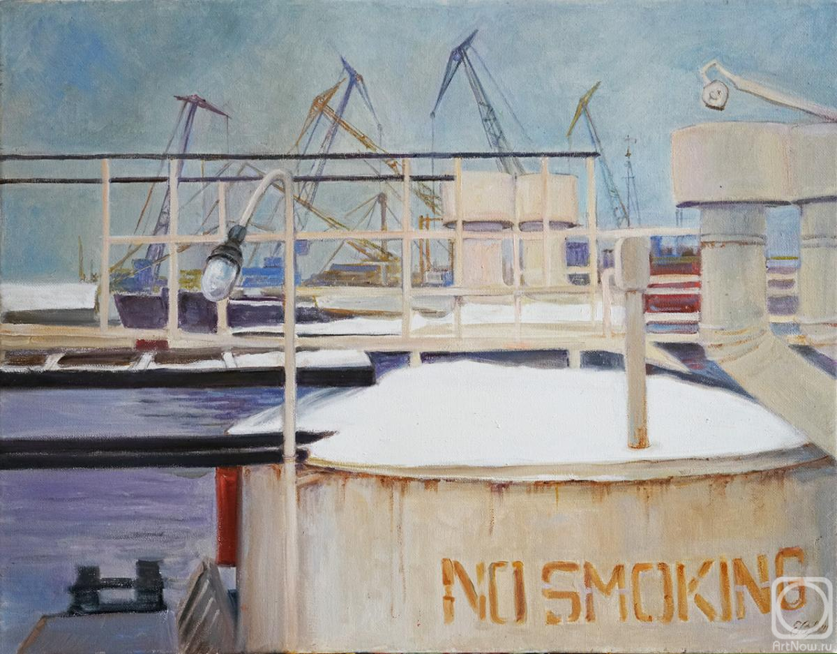 Картина маслом на холсте. Шумакова Елена. Портовые будни