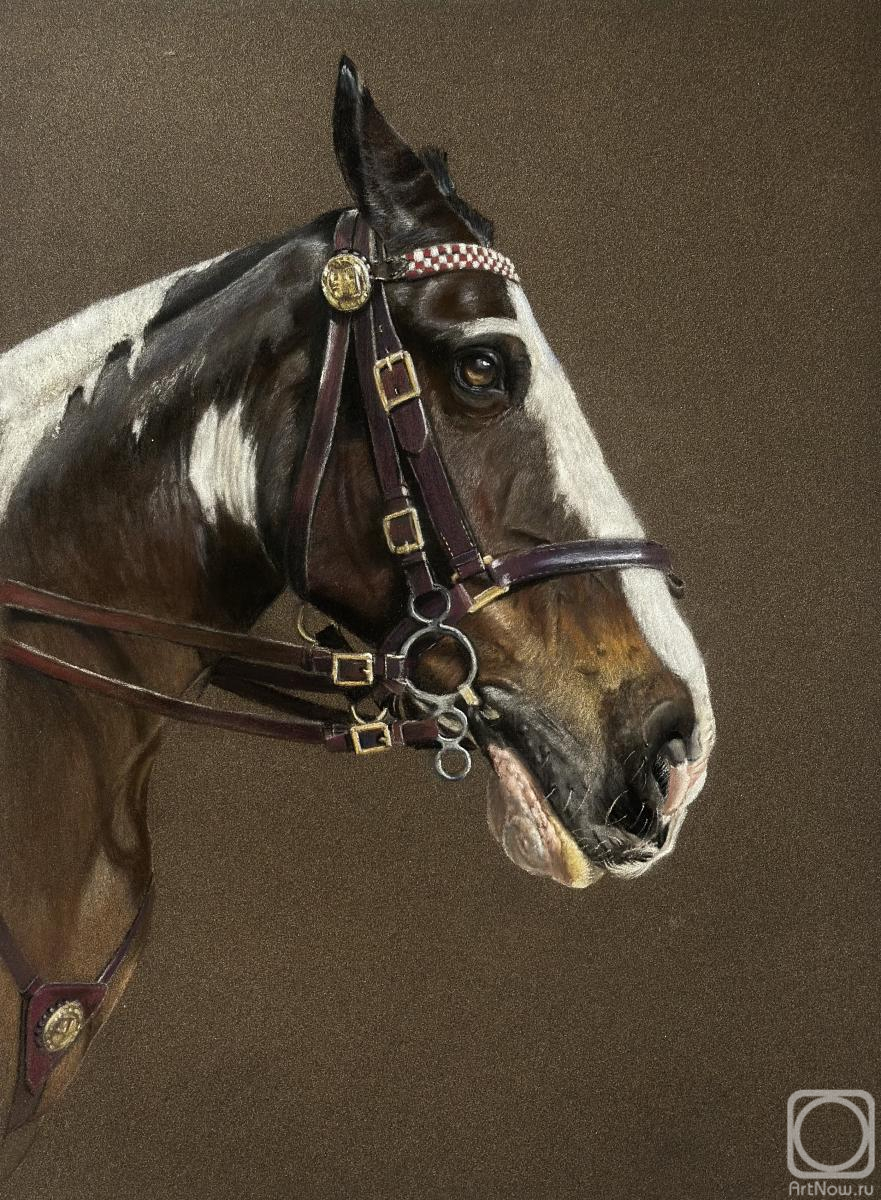 Картина. Малютина Юлия. Лошадь британской полиции