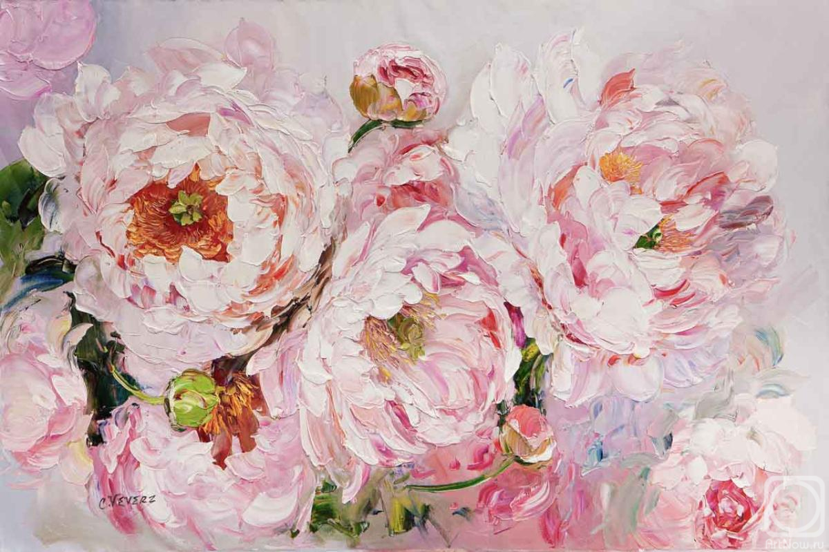 Картина маслом на холсте. Виверс Кристина. Пионы - царский цветок