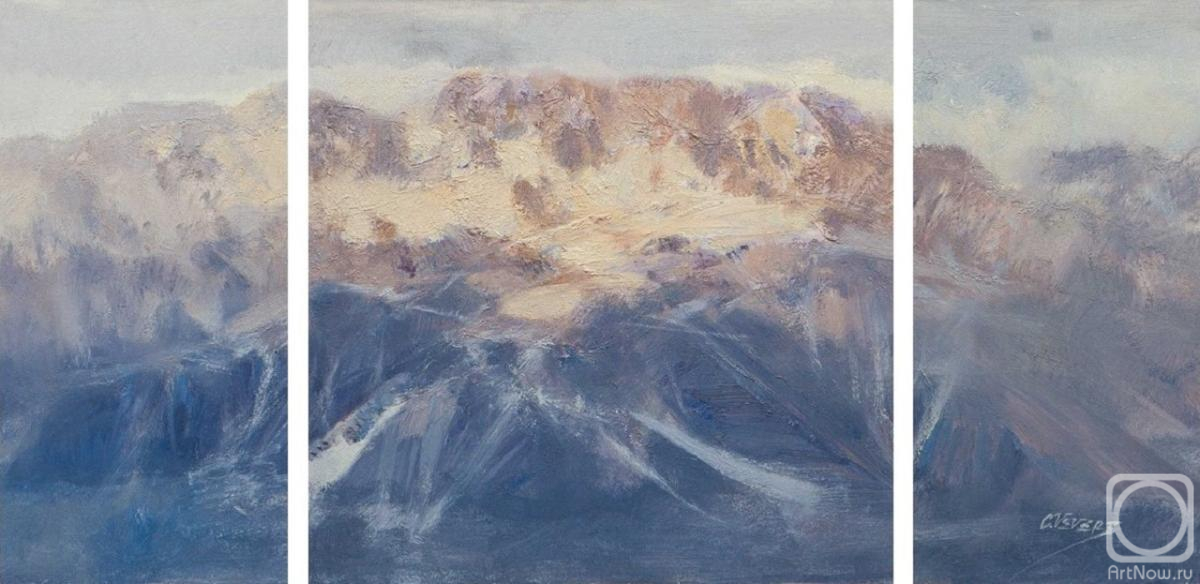 Картина маслом на холсте. Виверс Кристина. Горы. Песнь снежных вершин