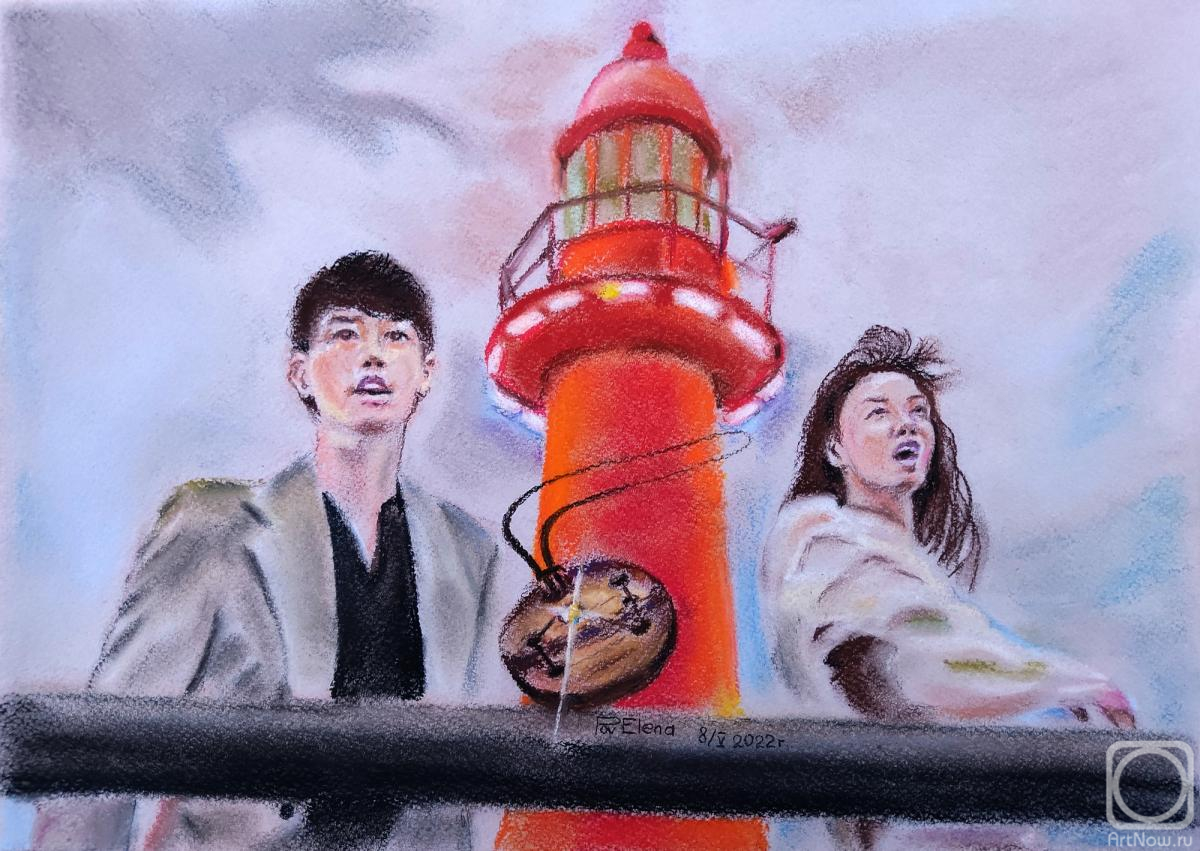 Картина. Поволокина Елена. Прощаясь со вчерашним днем: символичный портрет пары