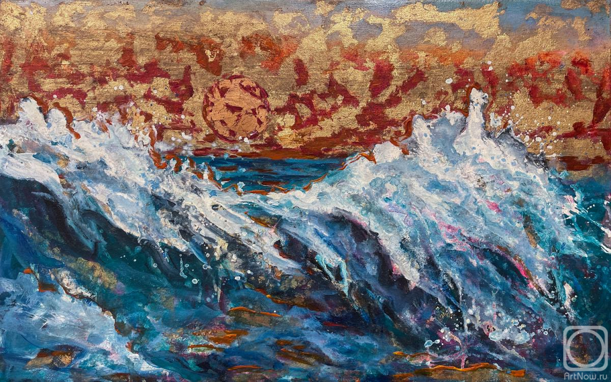 Картина. Товстик Саша. Золотой закат в ГОА