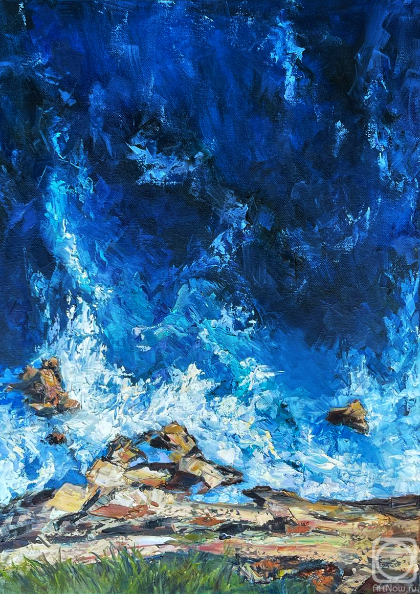 Картина маслом на холсте. Товстик Саша. На краю бездны