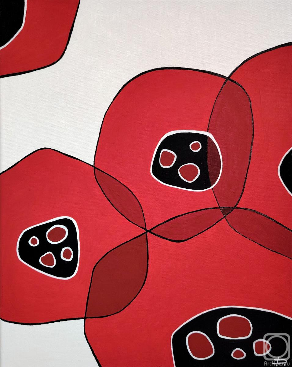 Картина. Савельева Дарья. Red abstraction