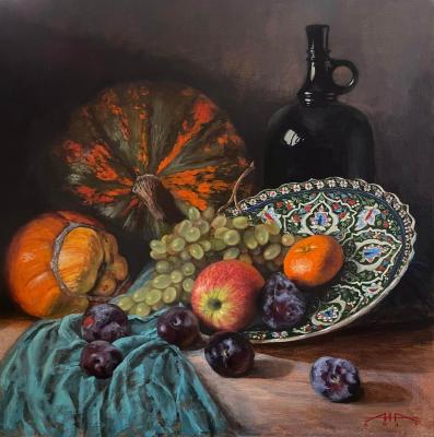 Акимова Маргарита Александровна. Натюрморт с тыквами Акимова Маргарита Александровна. Натюрморт с тыквами