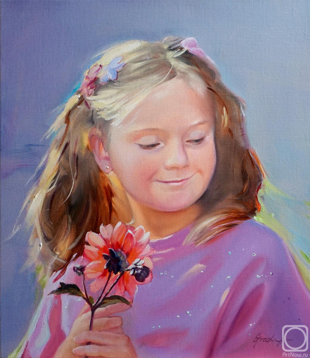 Картина маслом на холсте. Гречина Анна. Портрет маслом на заказ по фото