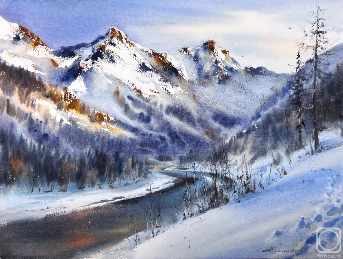 Картина. Горбачева Евгения. Голубая долина