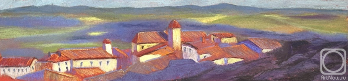 Картина. Балашова Наталья. Красная серия. Город на закате