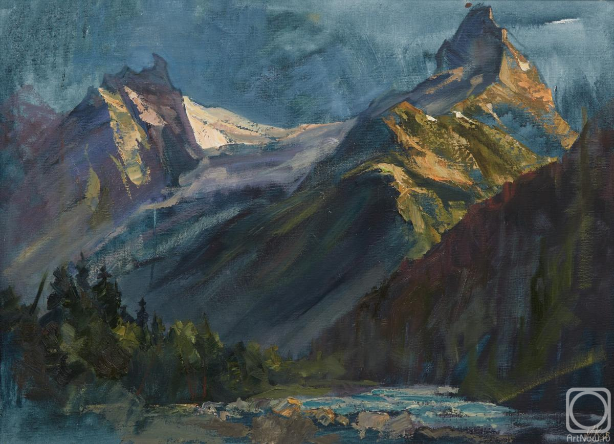 Картина маслом на холсте. Коваленко Ирина. Легенды Домбая