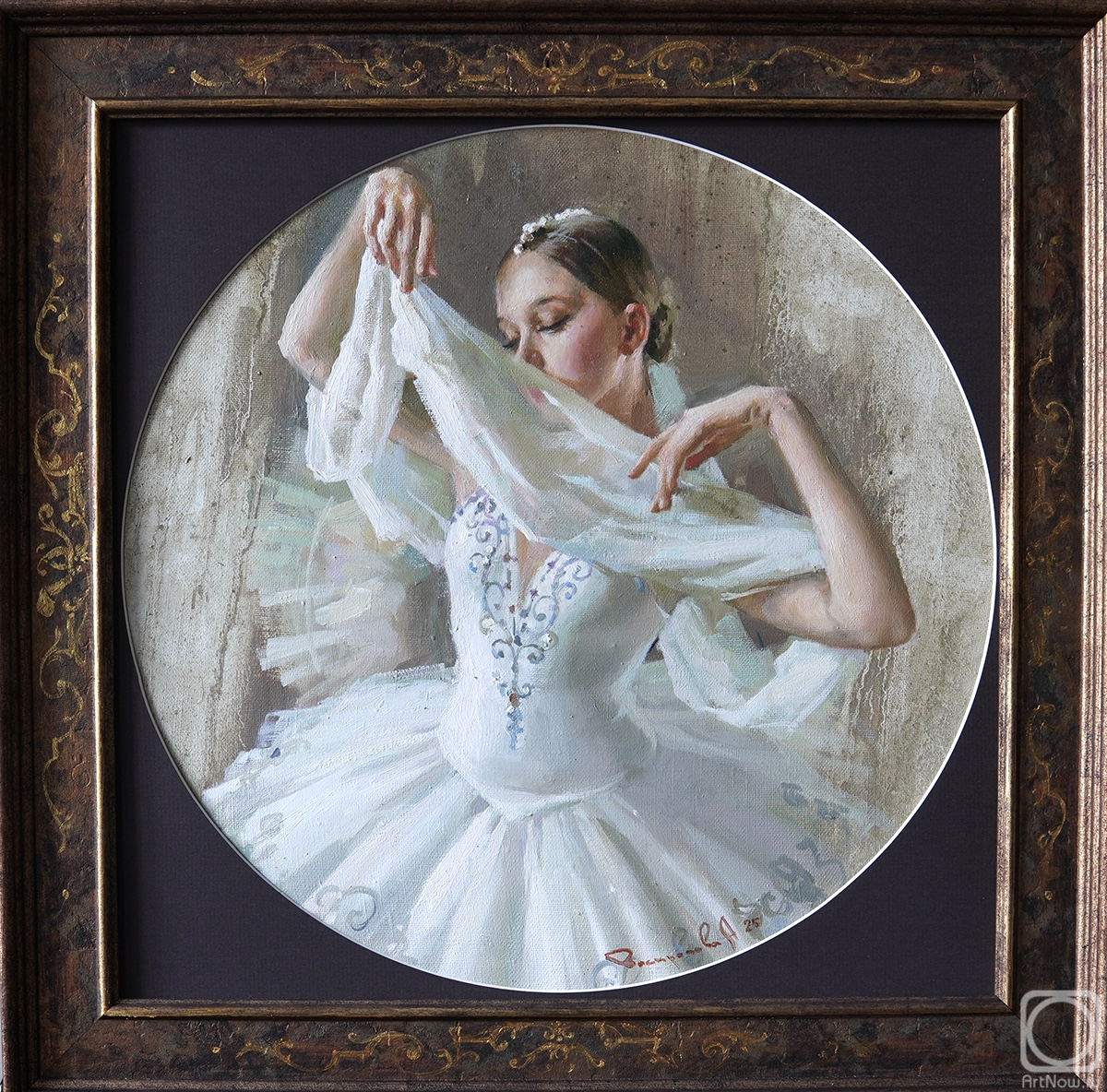 Картина маслом на холсте. Вострецова Анастасия. Балерина с вуалью