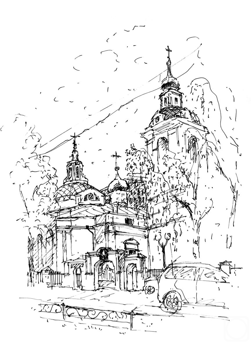 Картина. Малюсова Татьяна. Церковь святителя Николая Чудотворца в Кузнецкой слободе