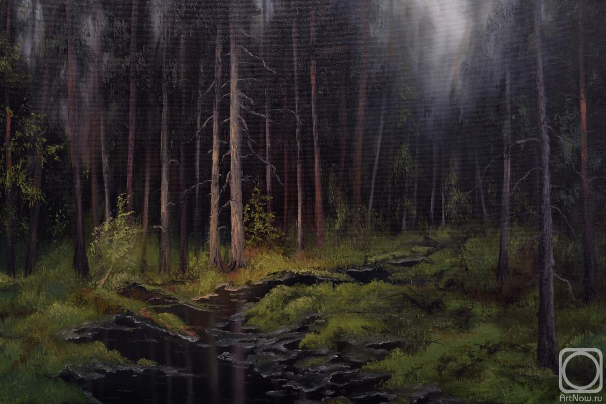 Картина маслом на холсте. Лактаев Роман. В лесной глуши