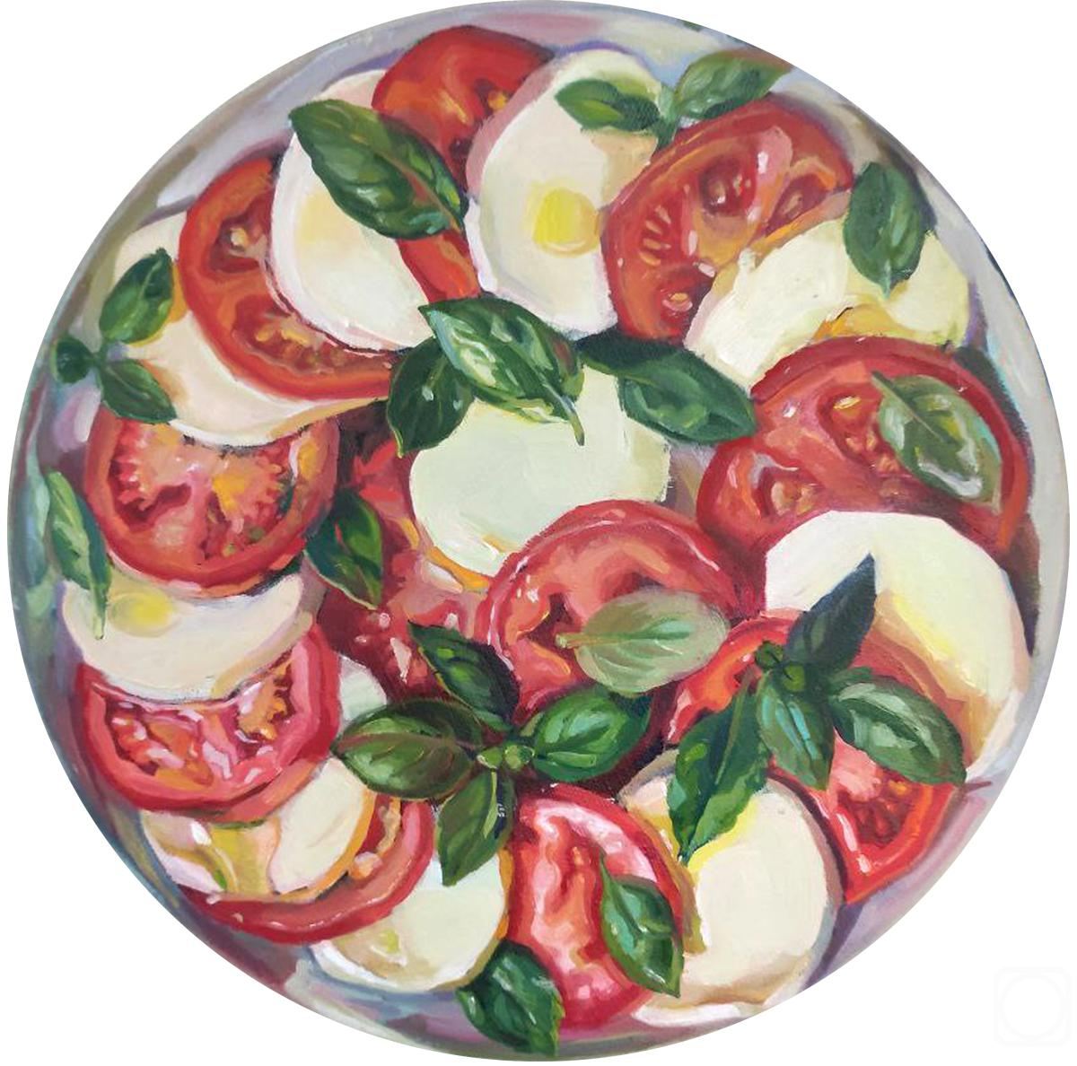 Картина маслом на холсте. Вольвак Инна. Капрезе. Серия "Гурмания"