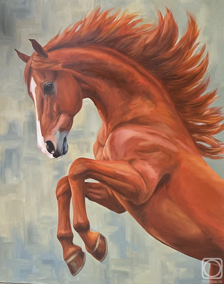 Картина маслом на холсте. Прокопенко Анастасия. Рыжий Вихрь