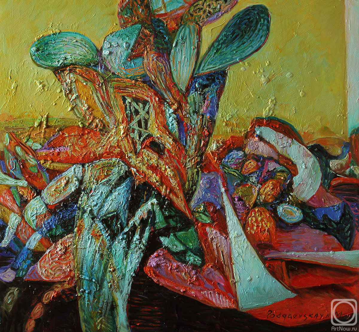 Картина маслом на холсте. Подгаевская Марина. Абстрактный натюрморт