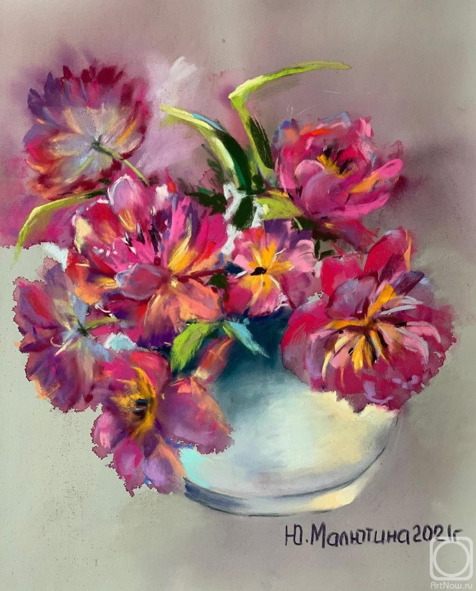 Картина. Малютина Юлия. Тюльпаны