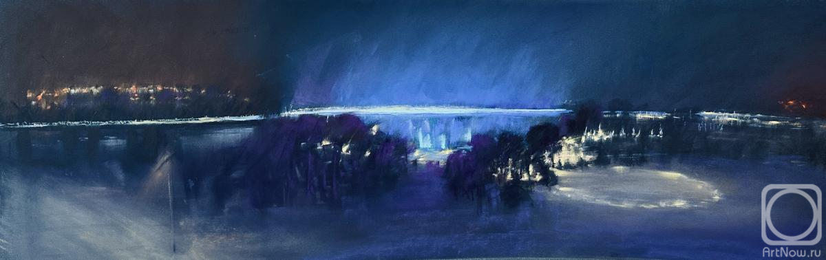 Картина. Балашова Наталья. Ночной город. Зима